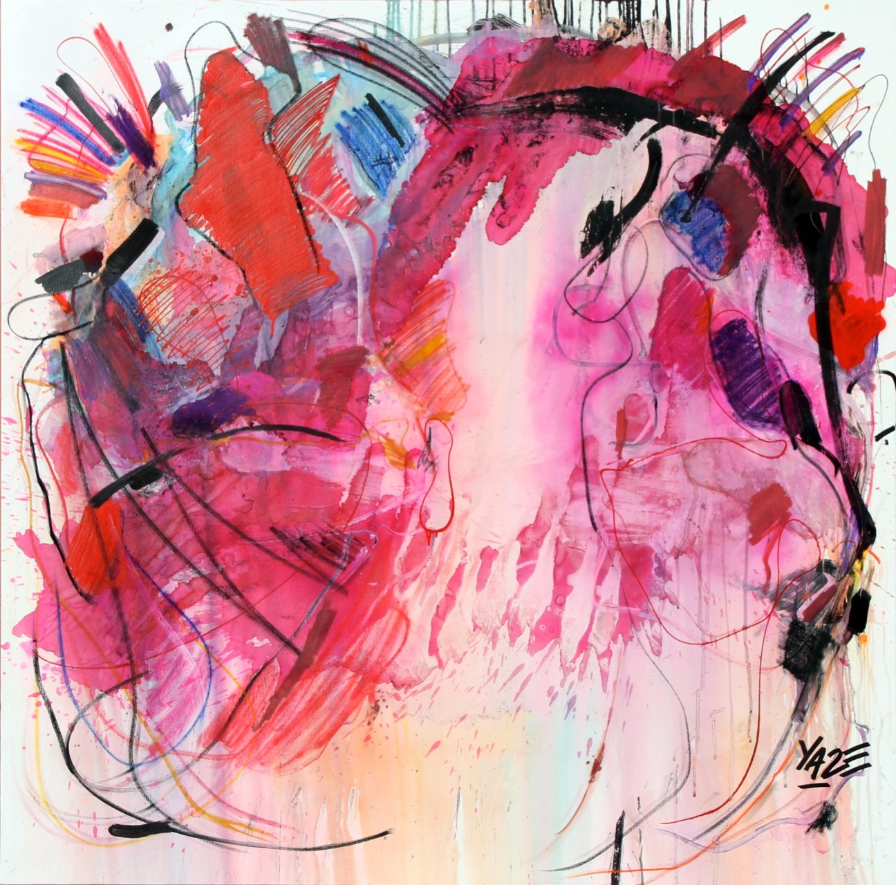 DavidBlochGallery_Yaze_SansTitre4_TechniquesMixtesSurToile_150x150cm_2011