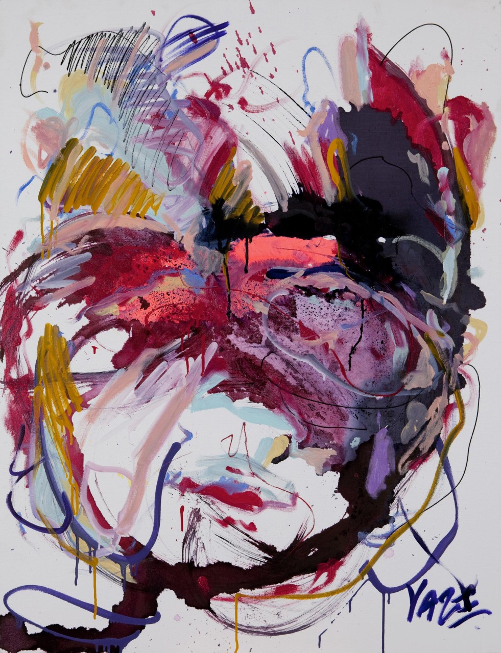 DavidBlochGallery_Yaze_SansTitre6_TechniquesMixtesSurToile_89x116cm_2012
