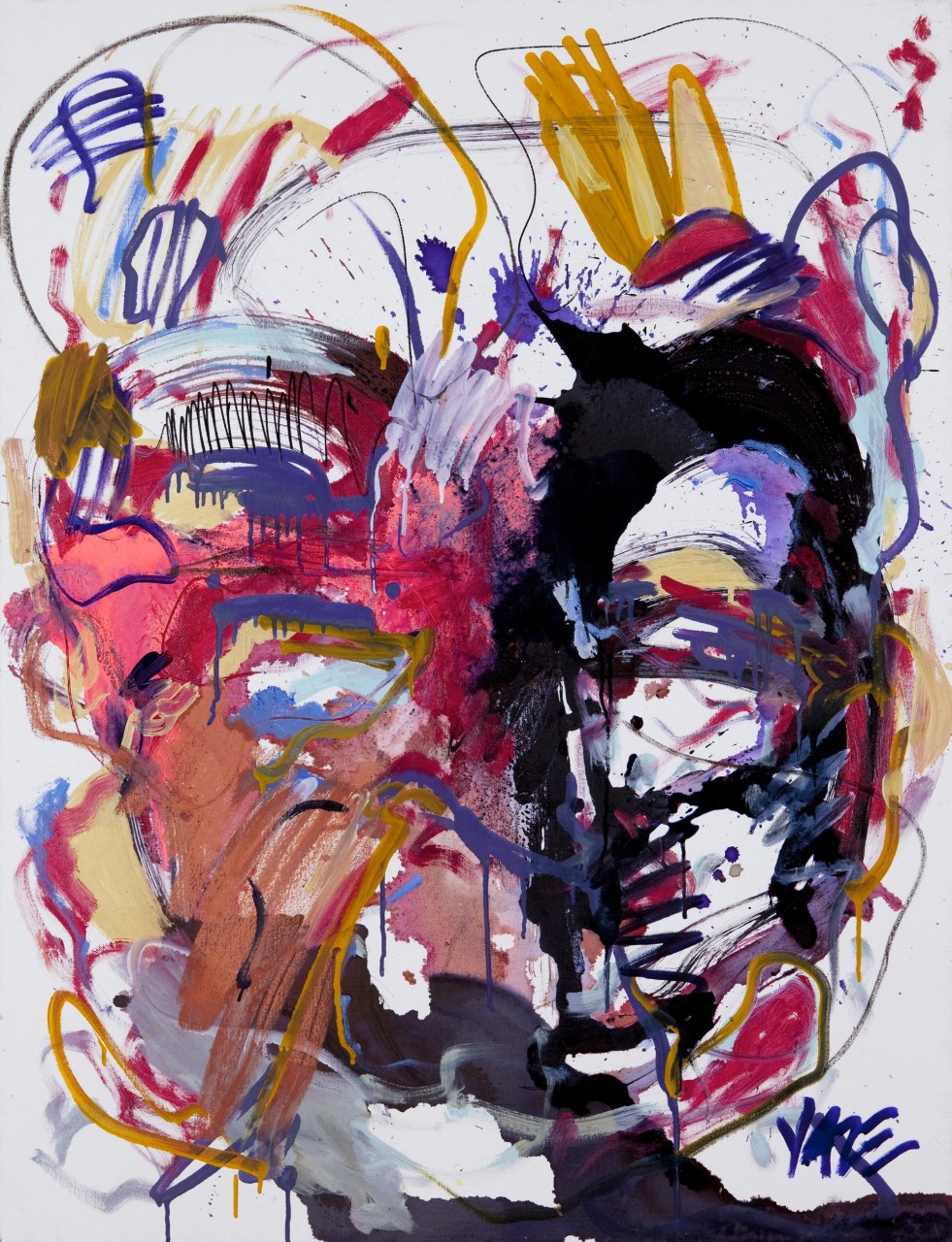 DavidBlochGallery_Yaze_SansTitre7_TechniquesMixtesSurToile_89x116cm_2012